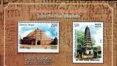 The set of commemorative postage stamps featuring ancient architecture of Vietnam and India (Source: http://rainbowstampclub.blogspot.com)