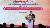 Prime Minister Pham Minh Chinh speaks at the event (Photo: VNA)