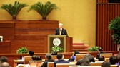 Party General Secretary Nguyen Phu Trong speaks at the first National Conference on Foreign Affairs. (Photo: VNA)