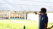 Tuyển thủ bắn súng của TPHCM tập ở cơ sở đi mượn  tại Trường Đại học TDTT TPHCM