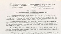 Bình Thuận tạm dừng thi thử tốt nghiệp THPT.