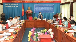 Buổi giám sát của Đoàn ĐBQH TPHCM. Ảnh: VIỆT DŨNG