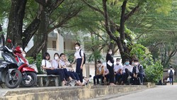 Thí sinh thi tuyển sinh lớp 10 THPT năm học 2022-2023 tại điểm thi trường THPT Thái Phiên (quận Thanh Khê, TP Đà Nẵng)