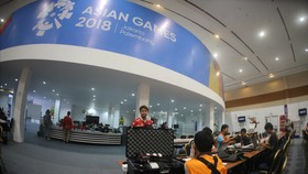 Trung tâm báo chí của Asiad 2018. Ảnh: DŨNG PHƯƠNG