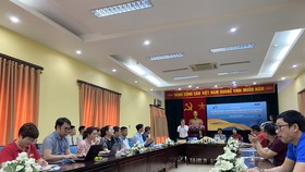 Họp báo giải bóng chuyền hạng A năm 2021. Ảnh: MINH CHIẾN