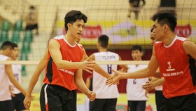 Chủ công Quản Trọng Nghĩa (4) sẽ trở về phục vụ mục tiêu thăng hạng của đội Cảnh sát cơ động sau khi chơi cho Tràng An Ninh Bình theo dạng cho mượn. Ảnh: DŨNG PHƯƠNG