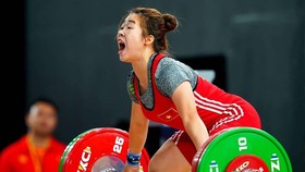 Nữ lực sĩ Hoàng Thị Duyên hiện xếp thứ 10 thế giới ở hạng cân 59kg nữ.