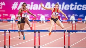 Quách Thị Lan (phải) tự tin khi tham dự cự ly 400m rào nữ ở Olymic Tokyo 2020. Ảnh: DŨNG PHƯƠNG