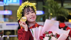 Nữ võ sĩ Châu Tuyết Vân.