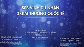 SCB nhận 3 giải thưởng quốc tế