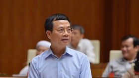 Bộ trưởng Bộ Thông tin-Truyền thông Nguyễn Mạnh Hùng. Ảnh: VIẾT CHUNG