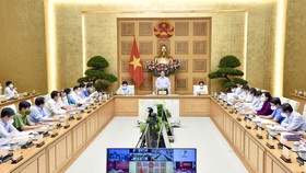 Hội nghị trực tuyến toàn quốc về công tác giải ngân vốn đầu tư công năm 2021. Ảnh: VIẾT CHUNG