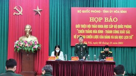 Bộ Quốc phòng tổ chức hội thảo khoa học 70 năm Chiến thắng Hòa Bình