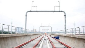 The track of Metro Line No. 1, from Ben Thanh Market to Suoi Tien Theme Park, in HCM City (Photo: VNA)