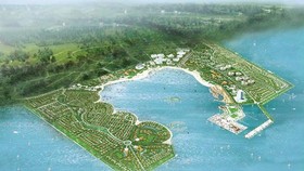 An artist's impression of Can Gio sea reclamation urban area