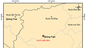 Two earthquakes consecutively hit Tra Bong mountainous district in Quang Ngai