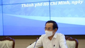 Bí thư Thành ủy TPHCM Nguyễn Văn Nên phát biểu chỉ đạo tại cuộc họp. Ảnh: TTBC