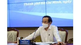 Bí thư Thành ủy TPHCM Nguyễn Văn Nên phát biểu chỉ đạo tại cuộc họp. Ảnh: TTBC
