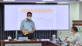 Phó Trưởng Ban Chỉ đạo phòng chống dịch Covid-19 TPHCM Phạm Đức Hải thông tin tại buổi họp báo