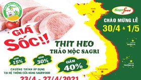 Nhân dịp lễ lớn, công ty giảm giá nhiều mặt hàng thịt heo thảo mộc