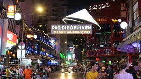 Phố đi bộ Bùi Viện, tháng 2-2020. Ảnh: ĐÌNH DƯ