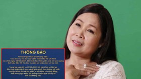 NSND Hồng Vân đăng tải thông báo đóng cửa sân khấu, do ảnh hưởng của dịch Covid-19. ẢNH: FBNV