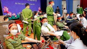Đoàn viên thanh niên Công an Hà Tĩnh hiến 160 đơn vị máu