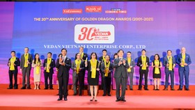 Vedan Việt Nam đón nhận giải thưởng Rồng Vàng 2020