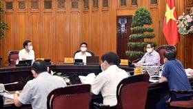 Thủ tướng Chính phủ Phạm Minh Chính làm việc với Bộ Thông tin và Truyền thông, chiều 11-5-2021. Ảnh: VGP