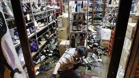 The quake, which was also felt in Tokyo, struck at around 11:07 pm on February 13. (Photo: Kyodo)
