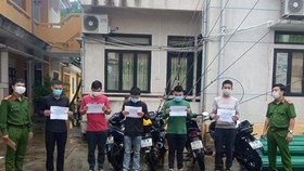 Các đối tượng bị bắt tại cơ quan công an