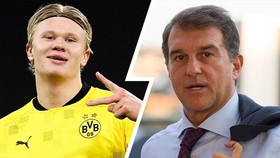 Joan Laporta hứa mang Erling Haaland về Barca nếu đắc cử.