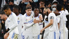 Tiền đạo trẻ Vinicius Junior vừa ghi thêm một bàn thắng quyết định cho Real Madrid.