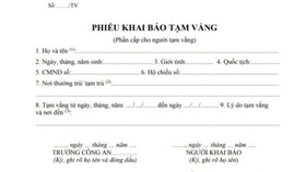 Khi nào cần khai báo tạm vắng?