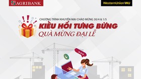 Nhận kiều hối tại Agribank để có cơ hội trúng hàng nghìn quà tặng