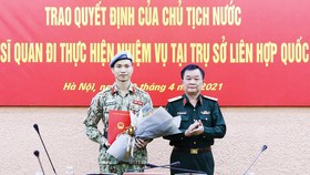 Thiếu tá Nguyễn Phúc Đông là sĩ quan thứ 3 của Việt Nam trúng tuyển vào làm việc tại trụ sở LHQ
