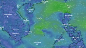 Xuất hiện áp thấp ở Biển Đông