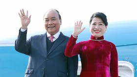 Chủ tịch nước Nguyễn Xuân Phúc và phu nhân. Ảnh: TTXVN