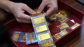 Giá vàng SJC cao hơn thế giới 6,6 triệu đồng/lượng. ẢNH: Ngọc Thắng