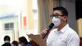 Ông Lê Quốc Thanh - Tổng giám đốc điều hành khu vực Việt Nam, Tập đoàn Phong Thái, mong muốn Đồng Nai sớm tiêm mũi 1 cho 100% lao động. Ảnh: A Lộc.