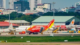 Aircraft at Tan Son Nhat Airport in Ho Chi Minh City, June 14, 2020. Photo by VnExpress/Quynh Tran