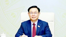 Chủ tịch Quốc hội Vương Đình Huệ điện đàm với Chủ tịch Hội đồng Liên bang Nga Valentina Ivanovna Matvienko. Ảnh: TTXVN