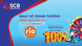 “Quay số trúng thưởng - nhận quà liền tay” cùng dịch vụ chuyển tiền của RIA và SCB