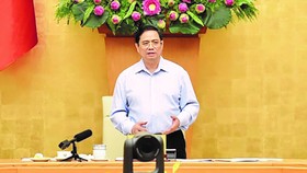 Thủ tướng Phạm Minh Chính phát biểu kết luận hội nghị. Ảnh: VOV