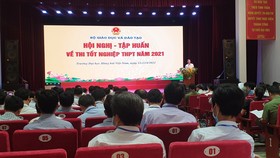 Hội nghị tập huấn về thi tốt nghiệp THPT năm 2021. Nguồn: Chinhphu.vn