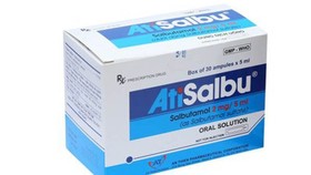 Thu hồi dung dịch uống trị hen Atisalbu