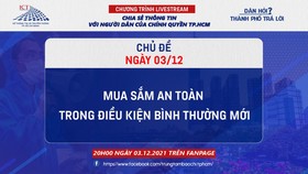 Chương trình livestream “Dân hỏi - Thành phố trả lời” lúc 20 giờ ngày 3-12