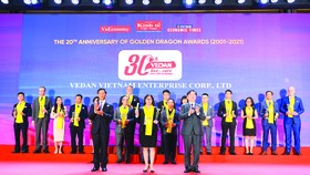 Vedan Việt Nam đón nhận giải thưởng Rồng Vàng 2020