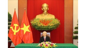 Tổng Bí thư Nguyễn Phú Trọng đã có cuộc điện đàm với đồng chí Miguel Díaz-Canel Bermudez, Bí thư thứ nhất Ban Chấp hành Trung ương Đảng Cộng sản Cuba, Chủ tịch nước Cộng hòa Cuba. Ảnh:TTXVN