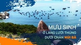 Mưu sinh ở làng lưới thúng dưới chân núi Bà